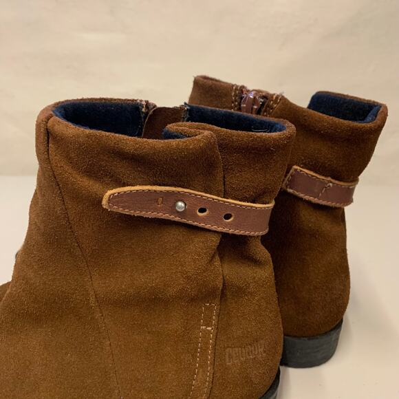 Cougar Suede Boots Ankle Chelsea Pull On Brown Almond Toe Waterproof Fall Winter - Picture 4 of 11